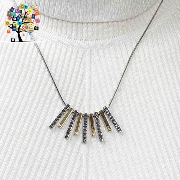 Stainless Steel Necklace with Matching Earrings - Picture 1 of 3